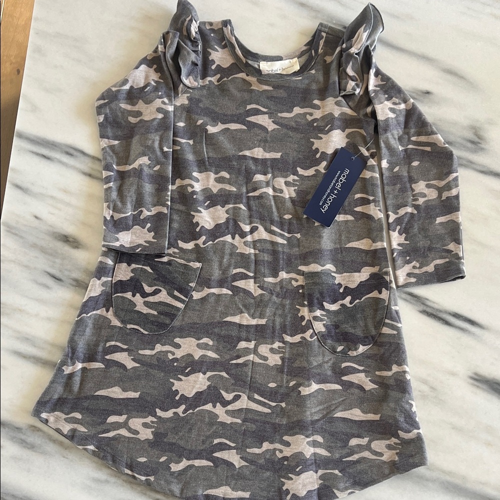 Mabel + Honey Camo Kids Dress NWT girls 6